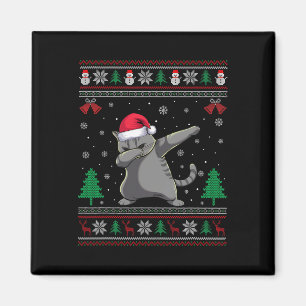 Dabbing Ragdoll Cat Weihnachtsmannmütze Boys Girls Magnet