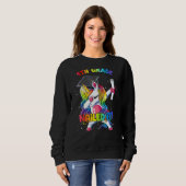Dabbing Rainbow Unicorn 4. Klasse Nails Sweatshirt (Vorne ganz)