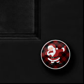 Dabbing Red Kariert Santa Claus | Fun Rustic Buffa Keramikknauf