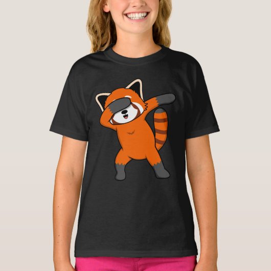 Dabbing Red Panda Niedlich Pet Animal Pandas Lover T-Shirt (Vorderseite)