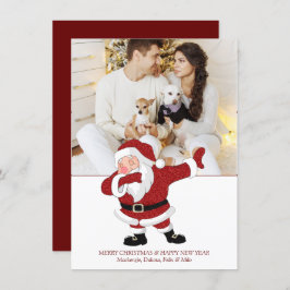 Dabbing Red Santa Claus | Fun Holiday XMAS Humor Feiertagskarte