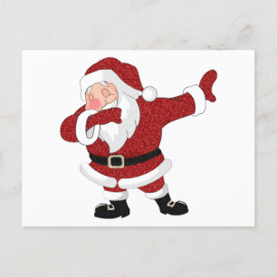 Dabbing Red Santa Claus   Fun Holiday XMAS Spaß Feiertagspostkarte