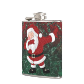 Dabbing Red Santa Claus | Fun Holiday XMAS Spaß Flachmann (Links)