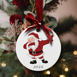 Dabbing Red Santa Claus | Fun Holiday XMAS Spaß Keramik Ornament