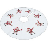 Dabbing Red Santa Claus | Fun Holiday XMAS Spaß Polyester Weihnachtsbaumdecke (Schrägansicht)