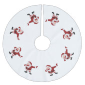 Dabbing Red Santa Claus | Fun Holiday XMAS Spaß Polyester Weihnachtsbaumdecke (Vorderseite)