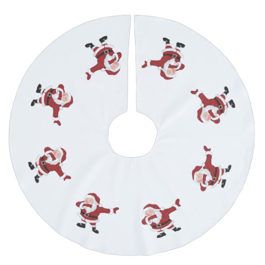 Dabbing Red Santa Claus | Fun Holiday XMAS Spaß Polyester Weihnachtsbaumdecke (Vorderseite)