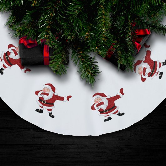Dabbing Red Santa Claus | Fun Holiday XMAS Spaß Polyester Weihnachtsbaumdecke