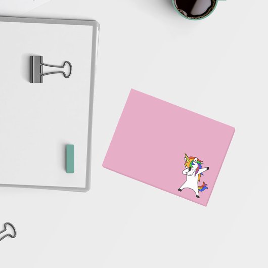 Dabbing Regenbogen Einhorn Cute Post-it Klebezettel