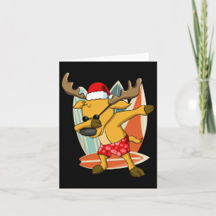 Dabbing Reindeer Xmas im Sommer Party Boy Christma Karte