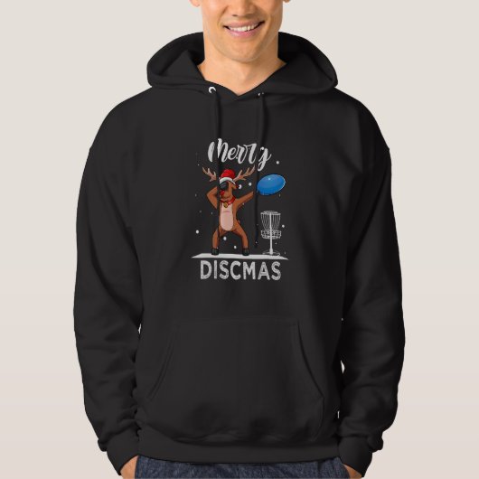 Dabbing Rentier Dab Xmas Disk Golf Player Weihnach Hoodie (Vorderseite)