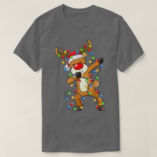 Dabbing Rentier Weihnachtskids Boys Men Dab T-Shirt (Design vorne)