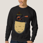 Dabbing Rottweile Cinco De Mayo Pocket Sweatshirt (Vorderseite)