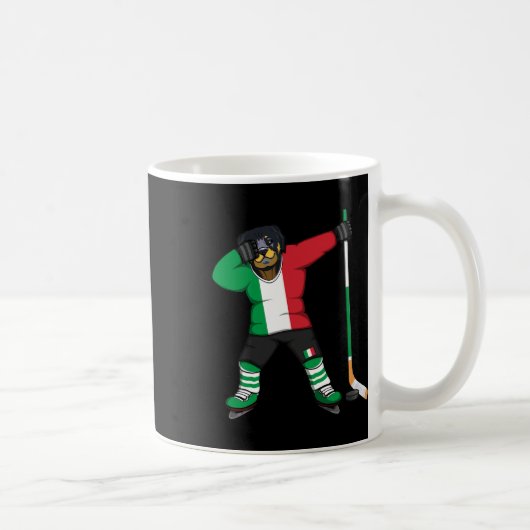 Dabbing Rottweiler Italy Ice Hockey Fans Jersey Wi Kaffeetasse (Rechts)