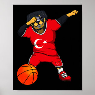 Dabbing Rottweiler Truthahn Jersey Türkischer Sket Poster