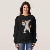 Dabbing Saint Bernard Dog Dab Tanz Sweatshirt (Vorne ganz)