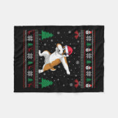 Dabbing Saint Bernard Dog Weihnachtsmannmütze Boys Fleecedecke (Vorderseite (Horizontal))