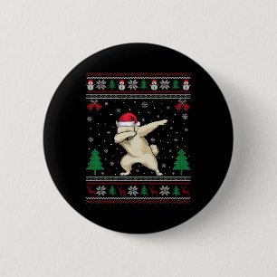 Dabbing Samoyed Dog Weihnachtsmannmütze Boys Girls Button