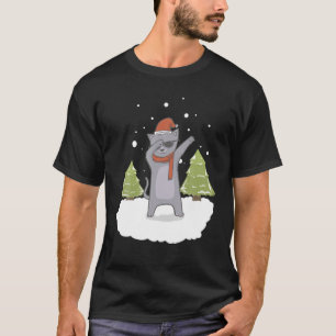 Dabbing Santa Cat Funny Christmas Cat Besitzer Ges T-Shirt