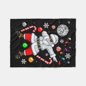 Dabbing Santa Christmas Disco Retro 70s 80s Vibes Fleecedecke (Vorderseite (Horizontal))
