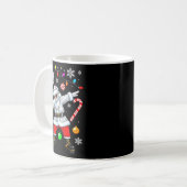 Dabbing Santa Christmas Disco Retro 70s 80s Vibes Kaffeetasse (Vorderseite Links)