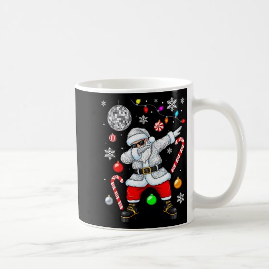 Dabbing Santa Christmas Disco Retro 70s 80s Vibes Kaffeetasse (Rechts)