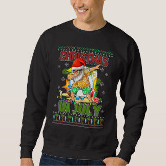 Dabbing Santa Christmas In July Summer Beach Vacat Sweatshirt
