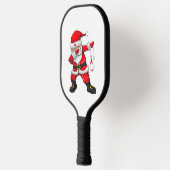 Dabbing Santa Christmas Scrub Pickleball Schläger (Links)