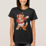 Dabbing Santa Claus Cat Christmas Dance Dab Wearin T-Shirt<br><div class="desc">Dabbing Weihnachtsmann Weihnachtsfeierabend mit Weihnachtskid</div>