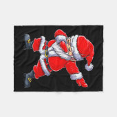 Dabbing Santa Claus Christmas Boys Men Funny Xmas Fleecedecke (Vorderseite (Horizontal))