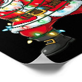 Dabbing Santa Claus Christmas Lights Xmas Dab Men  Poster (Ecke)