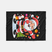 Dabbing Santa Claus Christmas Tree Lights Boys Kid Fleecedecke (Vorderseite (Horizontal))