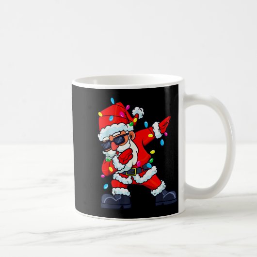 Dabbing Santa Claus Christmas Tree Lights Boys Kid Kaffeetasse (Rechts)
