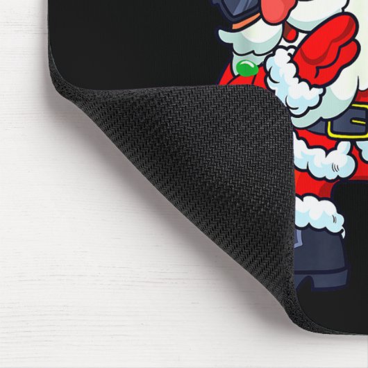Dabbing Santa Claus Christmas Tree Lights Boys Kid Mousepad (Ecke)