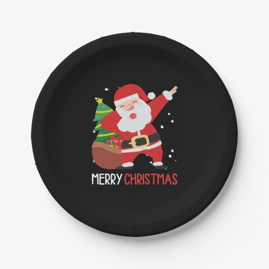 Dabbing Santa Claus Dab Dap Weihnachten Pappteller (Vorderseite)