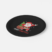 Dabbing Santa Claus Dab Dap Weihnachten Pappteller (Schrägansicht)