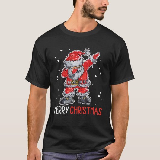 Dabbing Santa Claus Dab Dap Weihnachts T-Shirt (Vorderseite)