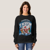 Dabbing Santa Claus Elf Rentier Weihnachtskneipe P Sweatshirt (Vorne ganz)