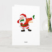Dabbing-Santa-Claus Feiertagskarte (Rückseite)