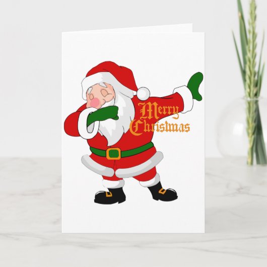 Dabbing-Santa-Claus Feiertagskarte (Vorderseite)