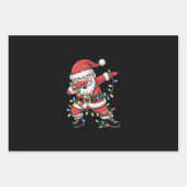 Dabbing Santa Claus Funny Christmas Lights Geschenkpapier Set (Vorderseite)