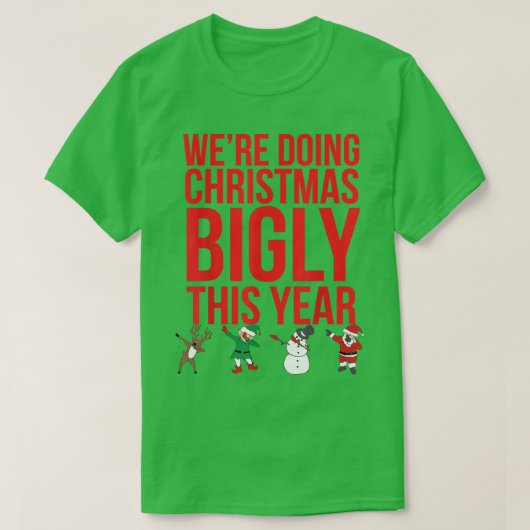 Dabbing Santa Claus Funny Christmas T - Shirt (Design vorne)