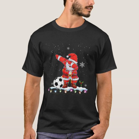 Dabbing Santa Claus Fußball Weihnachten Kinder Jun T-Shirt (Vorderseite)