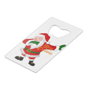 Dabbing-Santa-Claus Geldbeutel Flaschenöffner (Vorderseite Schrägansicht)