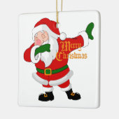 Dabbing-Santa-Claus Keramikornament (Links)