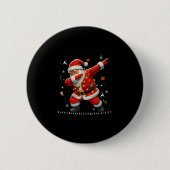 Dabbing Santa Claus Light Christmas Boys Männer Fu Button (Vorderseite)