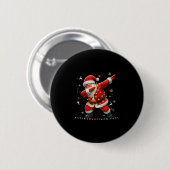 Dabbing Santa Claus Light Christmas Boys Männer Fu Button (Vorne & Hinten)