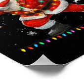 Dabbing Santa Claus Light Christmas Boys Männer Fu Poster (Ecke)