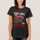 Dabbing Santa Claus Monster Truck Boys Christmas X T-Shirt (Vorderseite)