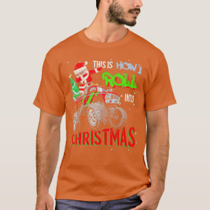 Dabbing Santa Claus Monster Truck Boys Weihnachten T-Shirt